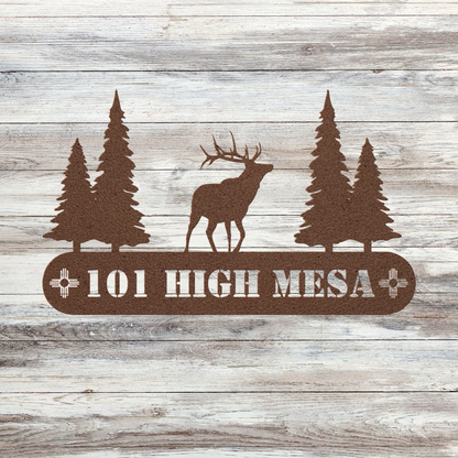 New Mexico Elk Address Sign