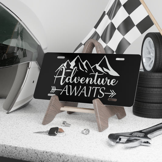 Adventure Awaits Vanity Plate