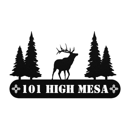 New Mexico Elk Address Sign