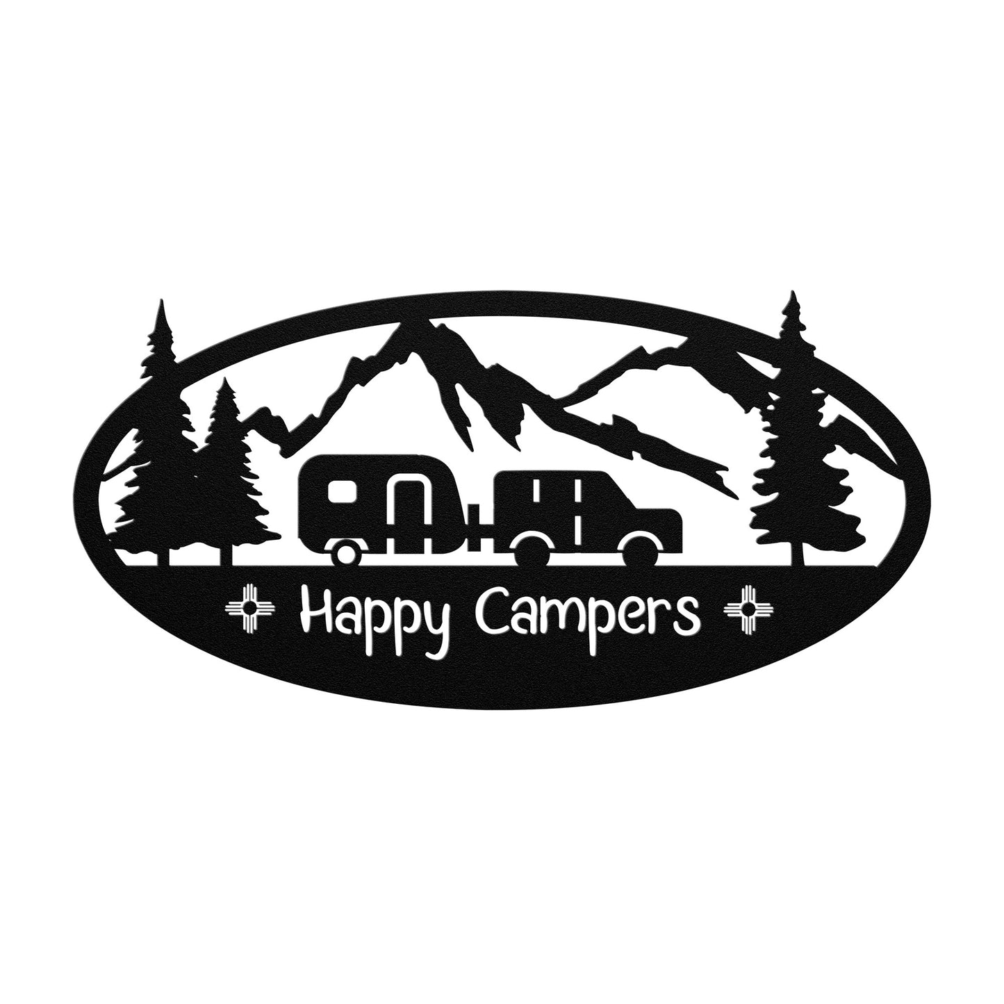 New Mexico Happy Campers Metal Sign