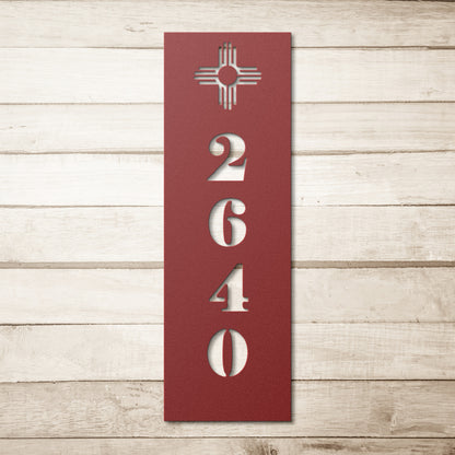 New Mexico Vertical Modern Address Sign