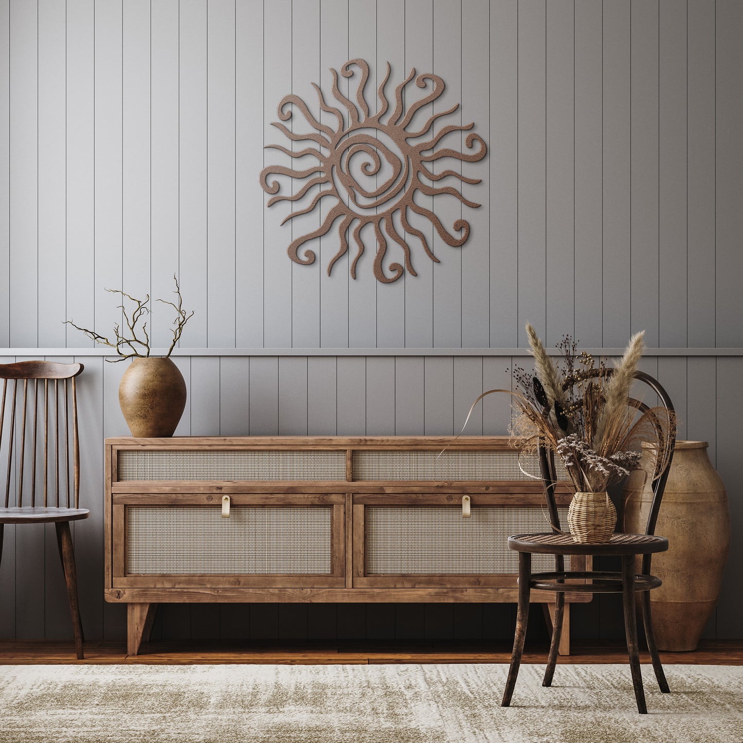 Sun Swirl Metal Art