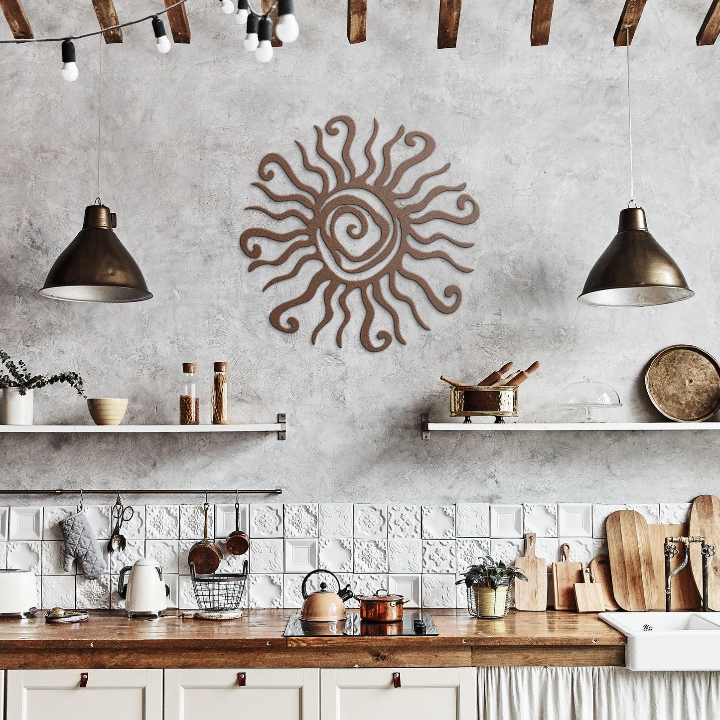 Sun Swirl Metal Art
