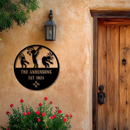 New Mexico Kokopelli Name & Established Sign